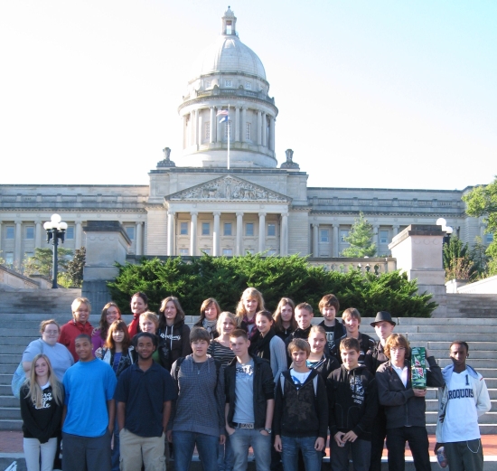 Vor dem Capitol in Frankfurt, Kentucky